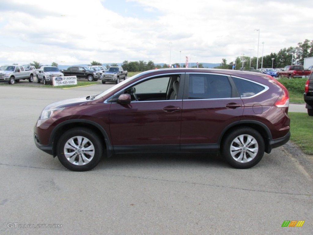 2012 CR-V EX 4WD - Basque Red Pearl II / Gray photo #4