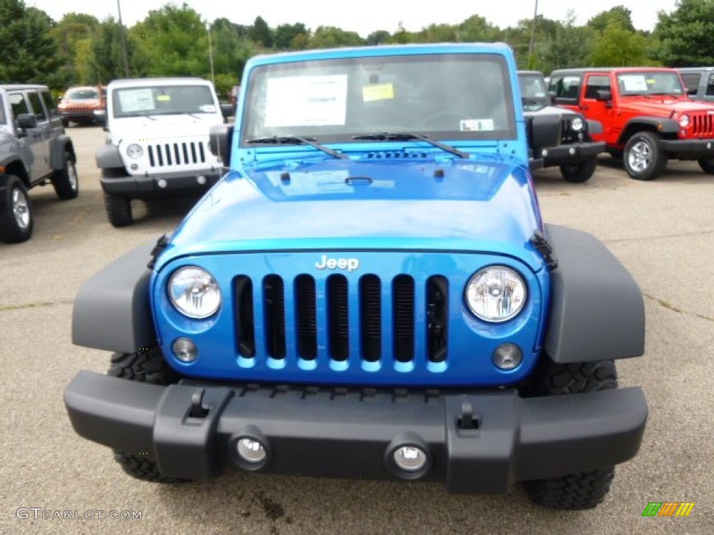 Hydro Blue Pearl 2015 Jeep Wrangler Unlimited Rubicon 4x4 Exterior Photo #97344792