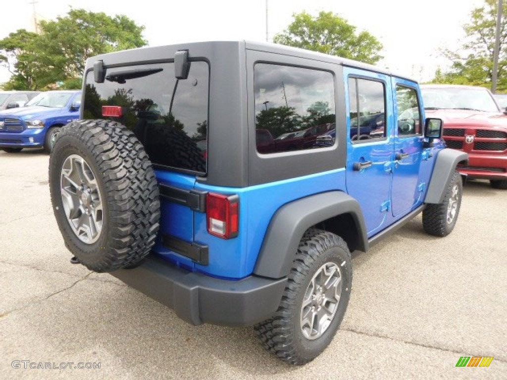 Hydro Blue Pearl 2015 Jeep Wrangler Unlimited Rubicon 4x4 Exterior Photo #97344861