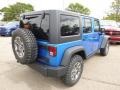 2015 Hydro Blue Pearl Jeep Wrangler Unlimited Rubicon 4x4  photo #6