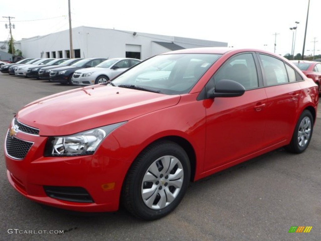 2014 Cruze LS - Red Hot / Jet Black/Medium Titanium photo #1