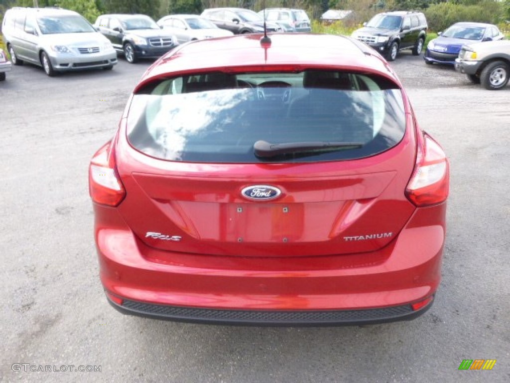 2012 Focus Titanium 5-Door - Red Candy Metallic / Charcoal Black Leather photo #6