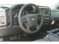 Jet Black/Dark Ash 2015 Chevrolet Silverado 2500HD WT Crew Cab 4x4 Utility Steering Wheel