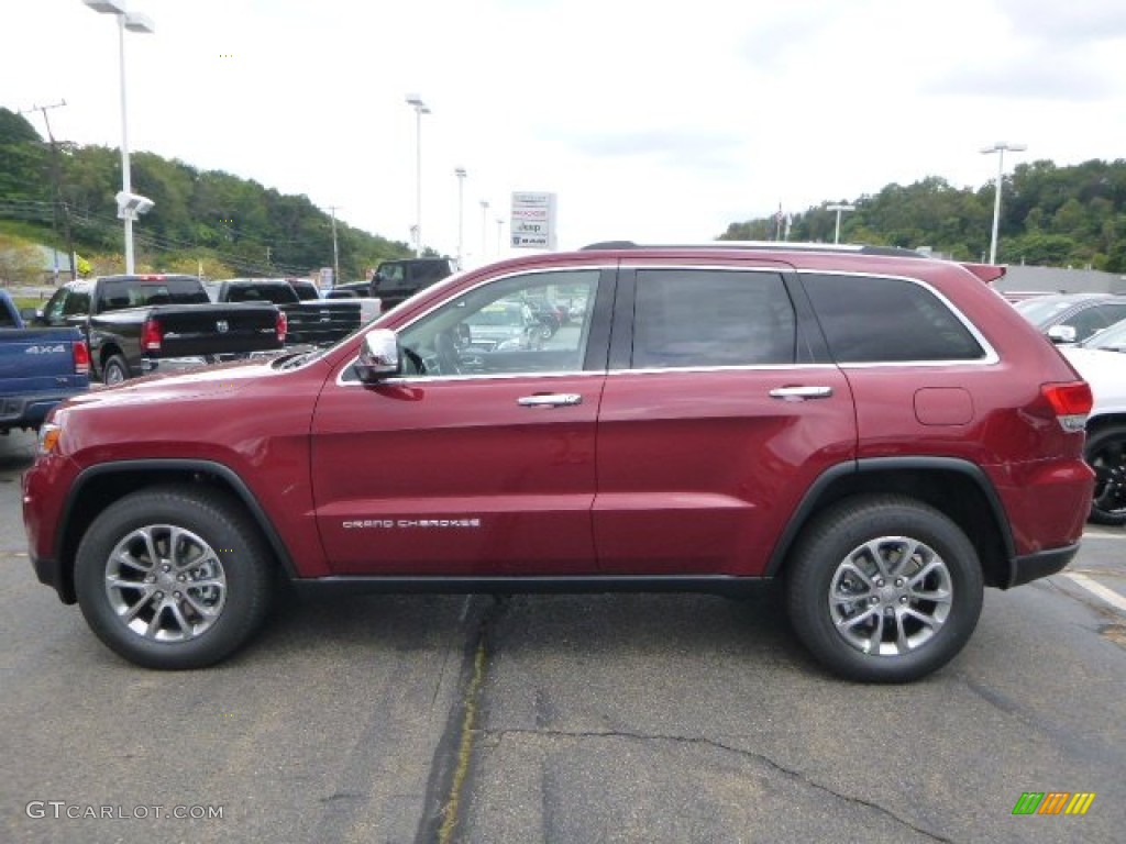 2015 Grand Cherokee Limited 4x4 - Deep Cherry Red Crystal Pearl / Black/Light Frost Beige photo #2