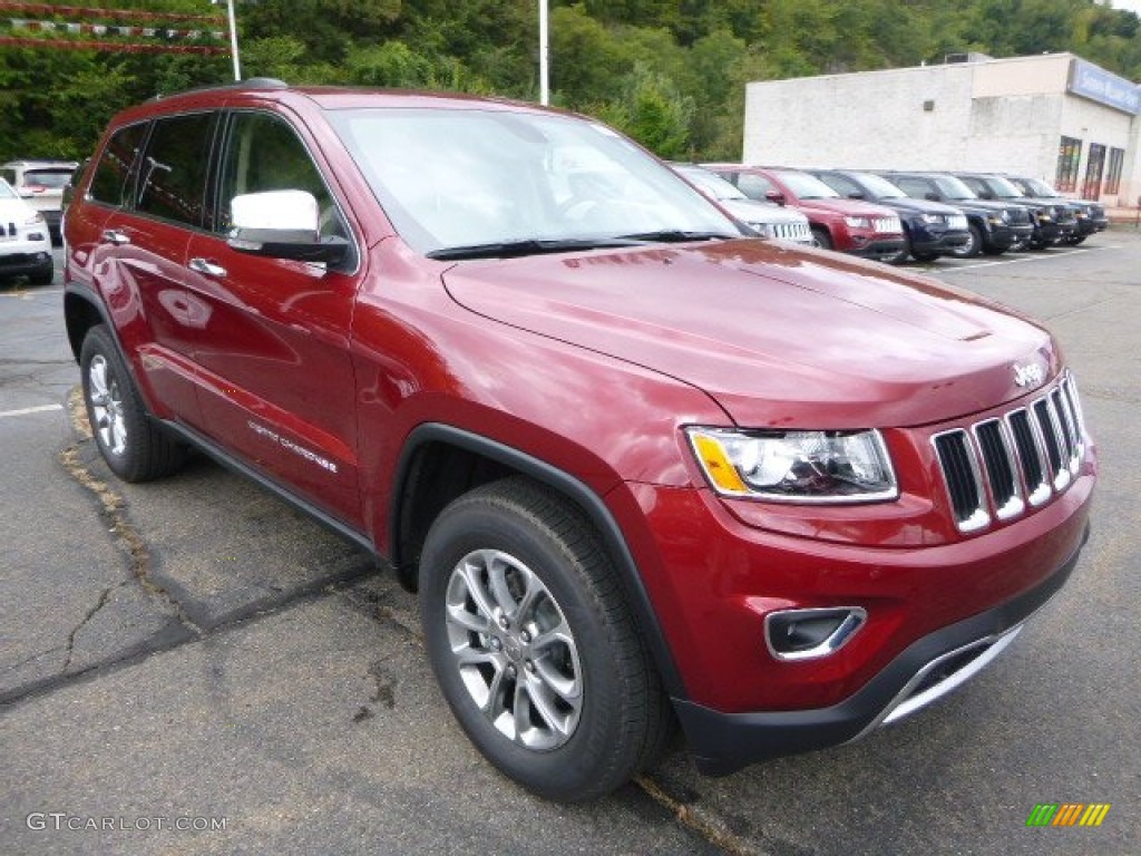 2015 Grand Cherokee Limited 4x4 - Deep Cherry Red Crystal Pearl / Black/Light Frost Beige photo #7