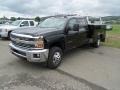 Black 2015 Chevrolet Silverado 3500HD LT Crew Cab 4x4 Utility Exterior