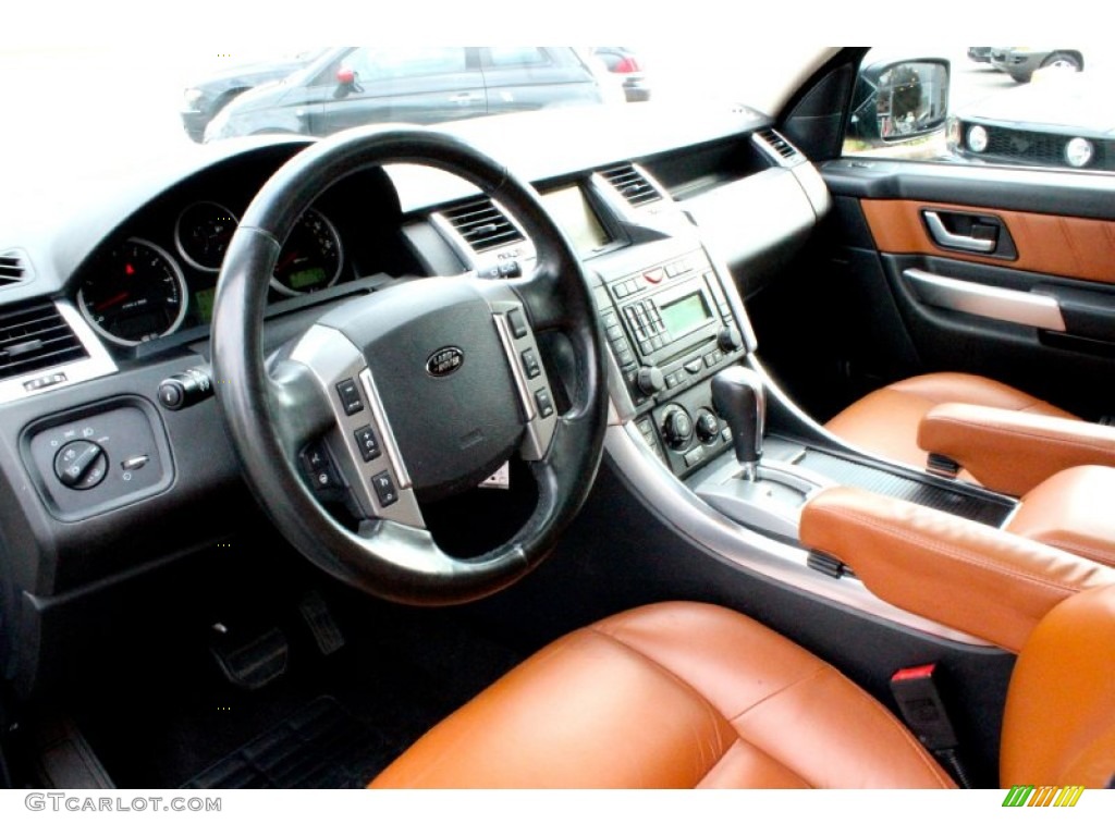 Tan/Ebony Interior 2009 Land Rover Range Rover Sport Supercharged Photo #97353534