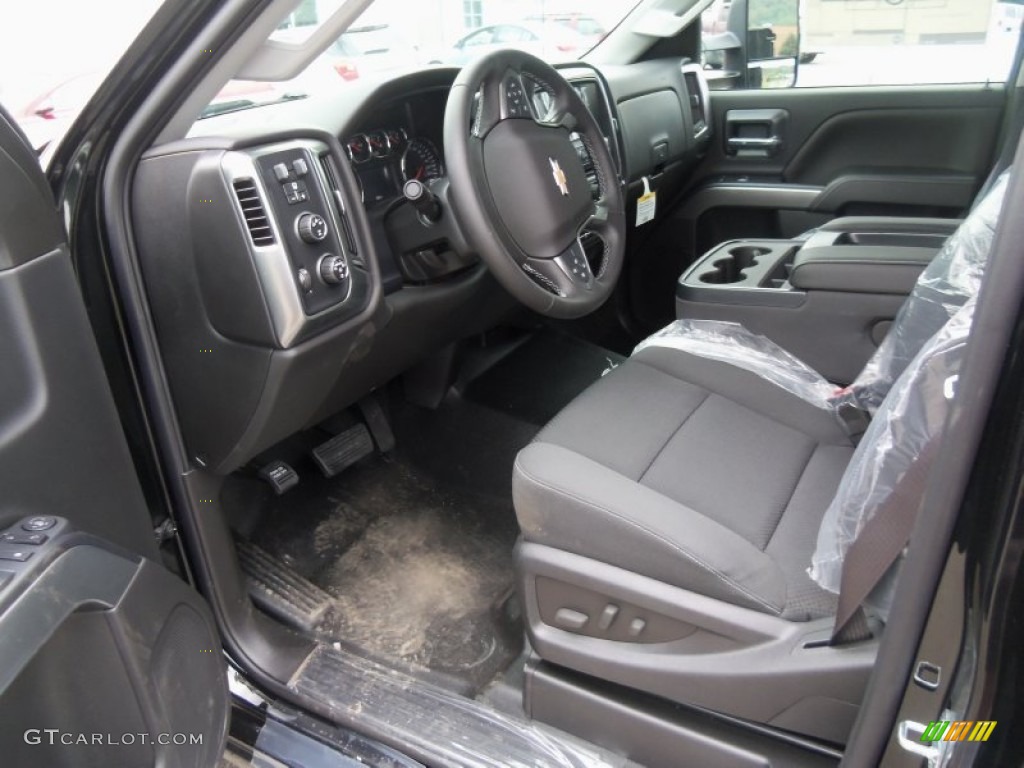 Jet Black Interior 2015 Chevrolet Silverado 3500HD LT Crew Cab 4x4 Utility Photo #97353636