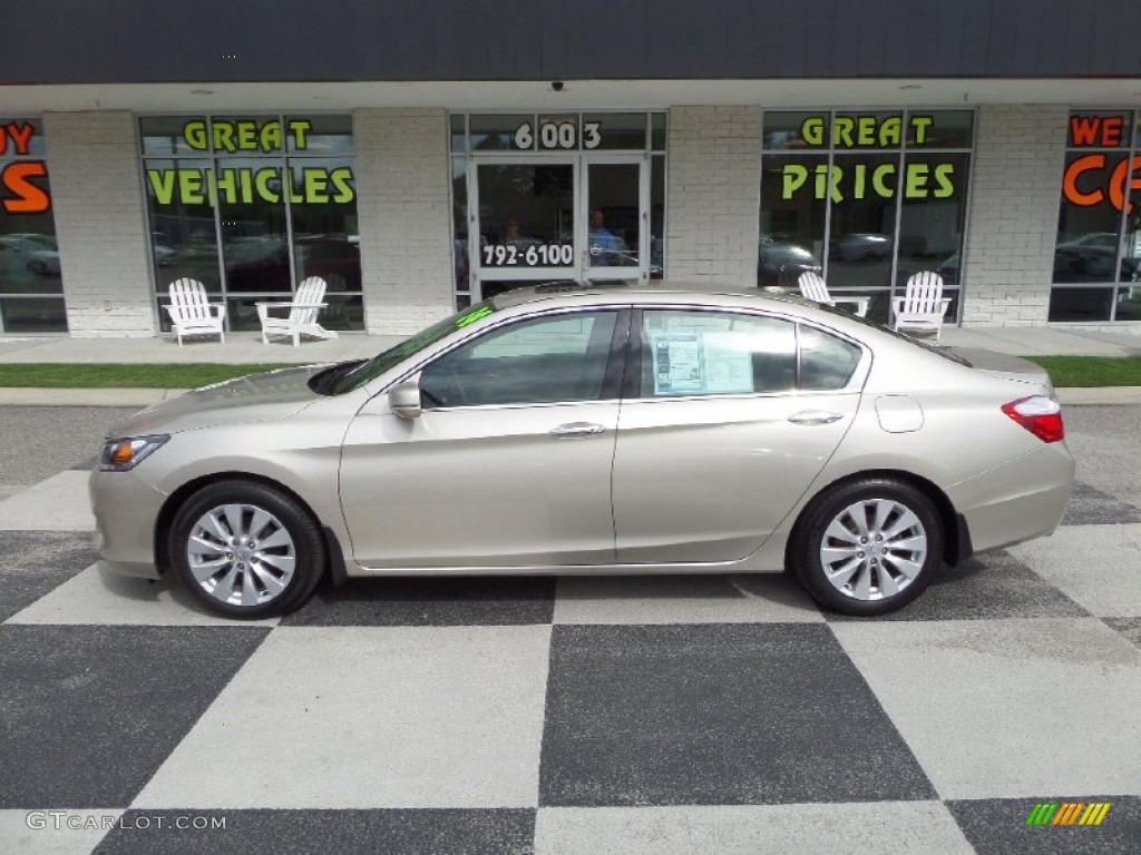 2014 Accord EX-L V6 Sedan - Champagne Frost Pearl / Ivory photo #1