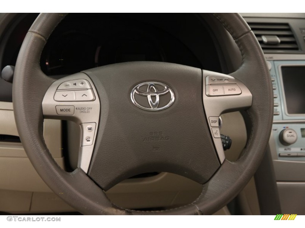 2007 Toyota Camry Hybrid Bisque Steering Wheel Photo #97357167