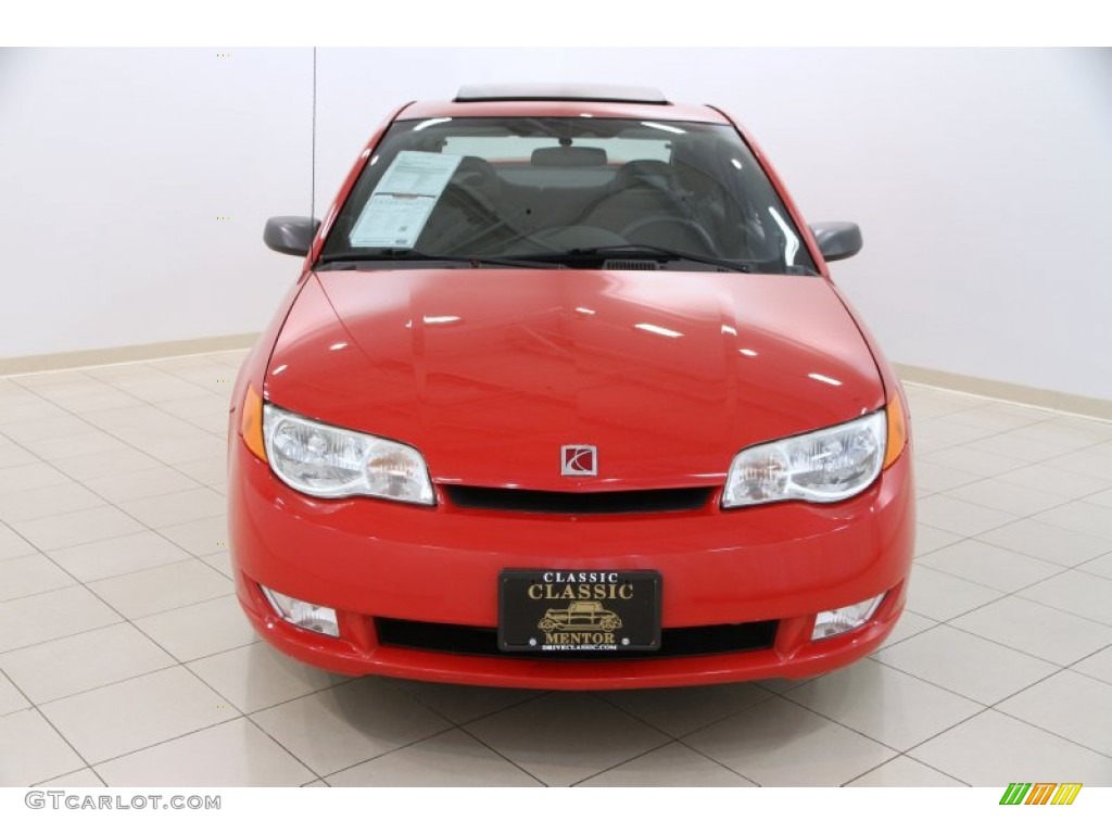 2005 ION 3 Quad Coupe - Chili Pepper Red / Black photo #2