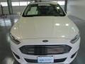 2014 White Platinum Ford Fusion Hybrid SE  photo #2