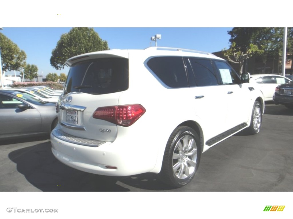 2014 QX80 AWD - Moonlight White / Graphite photo #6