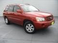 2002 Sundown Red Pearl Toyota Highlander V6  photo #2