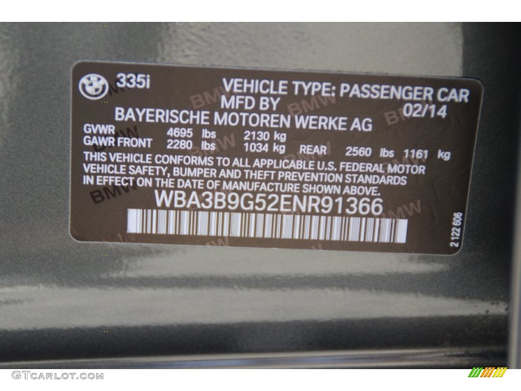 2014 3 Series 335i xDrive Sedan - Mineral Grey Metallic / Black photo #34