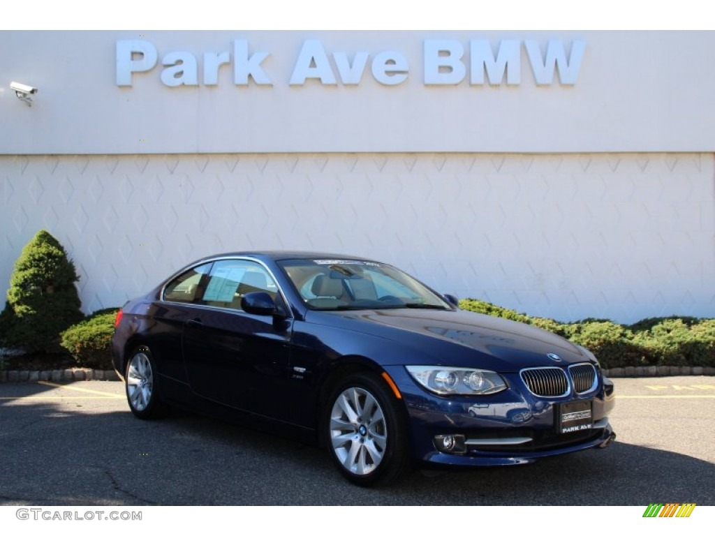 2012 3 Series 328i xDrive Coupe - Deep Sea Blue Metallic / Cream Beige photo #1