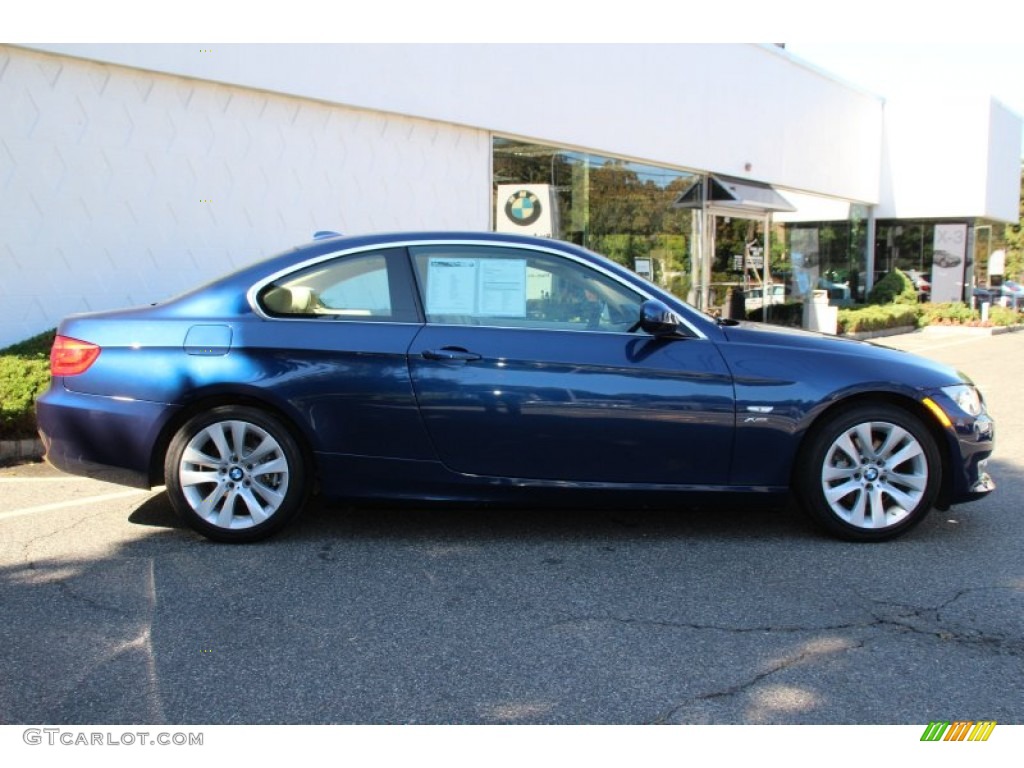 2012 3 Series 328i xDrive Coupe - Deep Sea Blue Metallic / Cream Beige photo #2