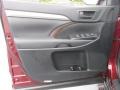 Black 2015 Toyota Highlander LE Door Panel