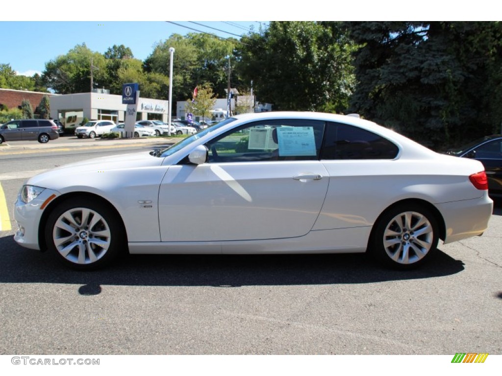 2011 3 Series 328i xDrive Coupe - Mineral White Metallic / Coral Red/Black Dakota Leather photo #5