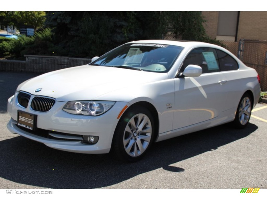 2011 3 Series 328i xDrive Coupe - Mineral White Metallic / Coral Red/Black Dakota Leather photo #6