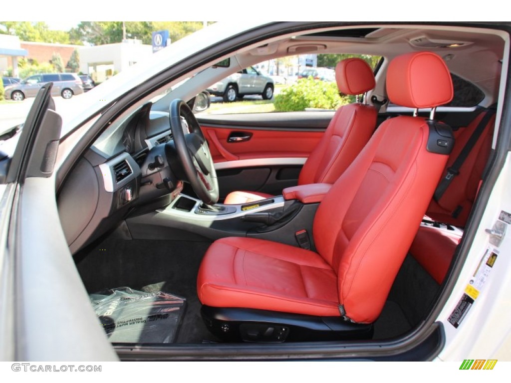 2011 3 Series 328i xDrive Coupe - Mineral White Metallic / Coral Red/Black Dakota Leather photo #11