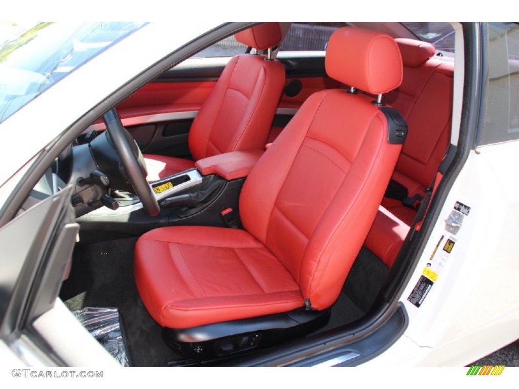 2011 3 Series 328i xDrive Coupe - Mineral White Metallic / Coral Red/Black Dakota Leather photo #12