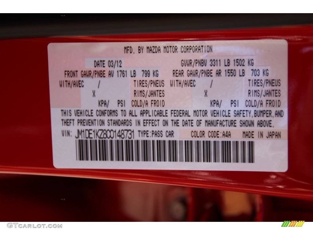 2012 MAZDA2 Sport - True Red / Black photo #31