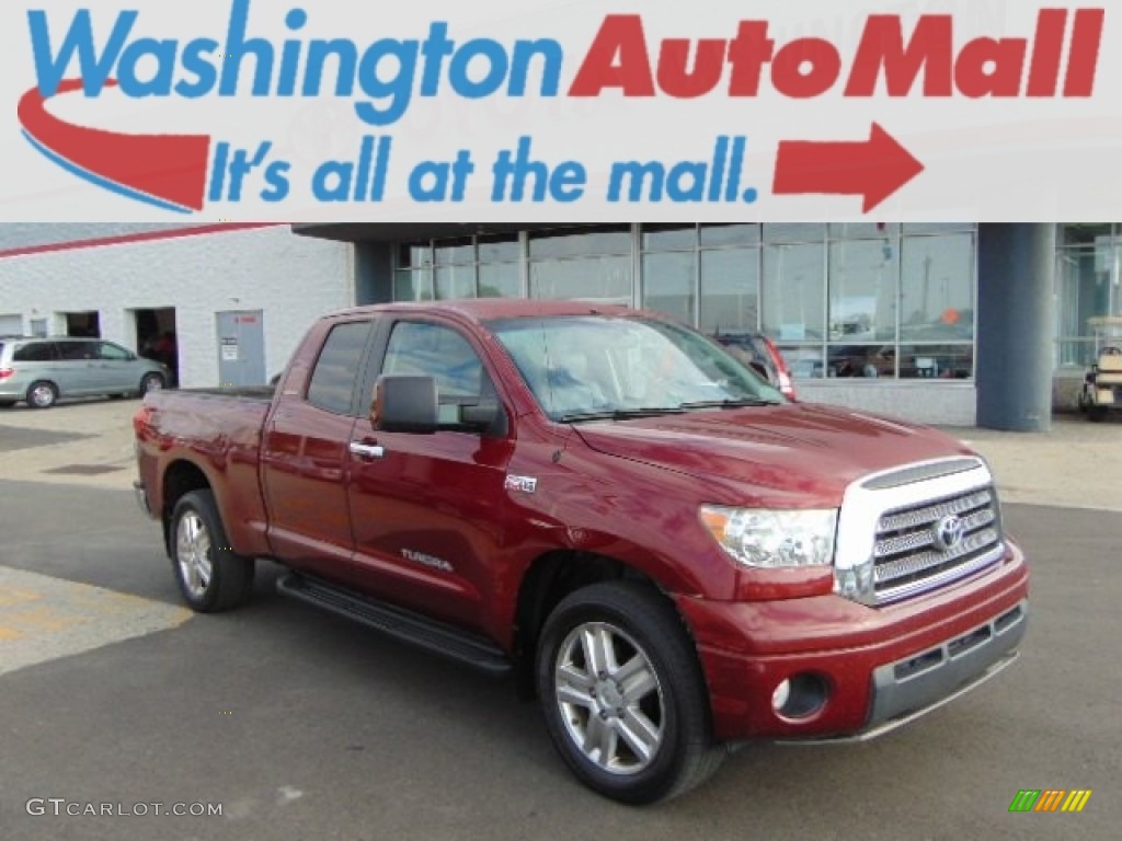 2007 Tundra Limited Double Cab 4x4 - Salsa Red Pearl / Graphite Gray photo #1