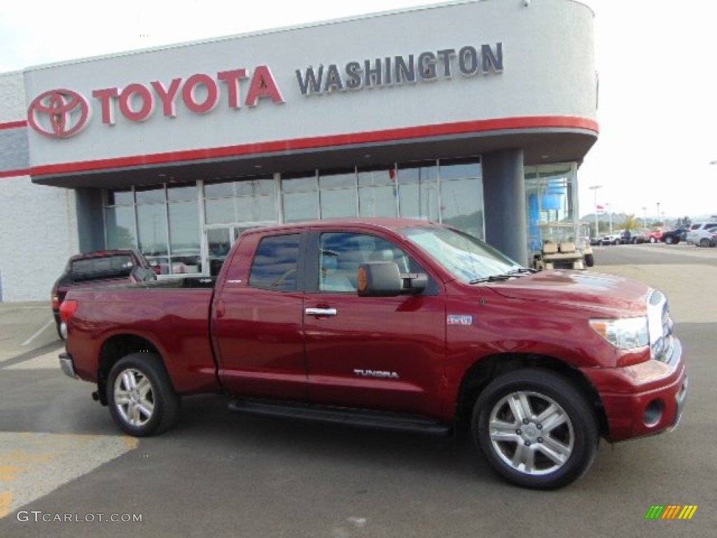 2007 Tundra Limited Double Cab 4x4 - Salsa Red Pearl / Graphite Gray photo #2