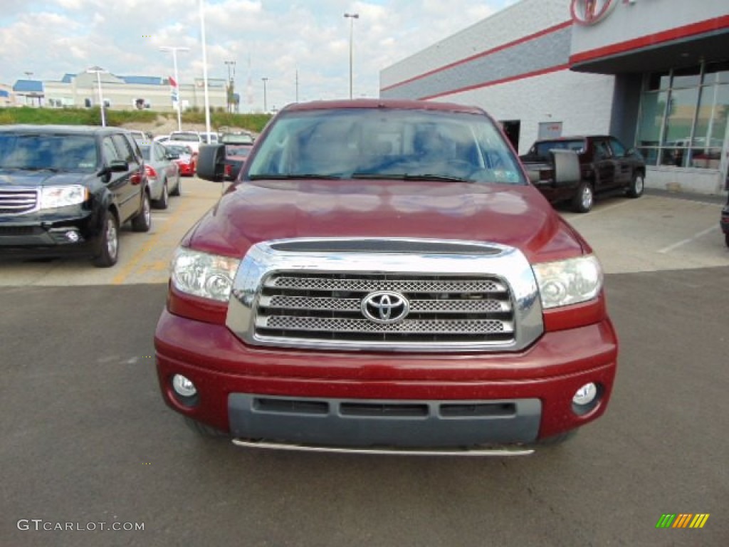 2007 Tundra Limited Double Cab 4x4 - Salsa Red Pearl / Graphite Gray photo #3