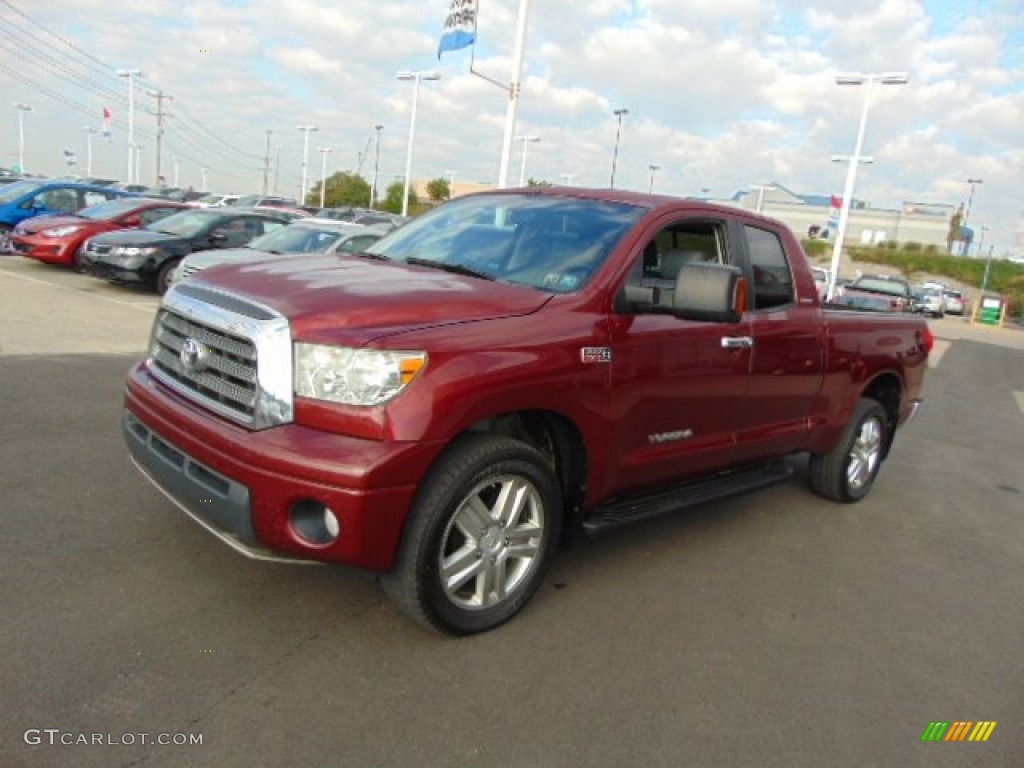 2007 Tundra Limited Double Cab 4x4 - Salsa Red Pearl / Graphite Gray photo #4