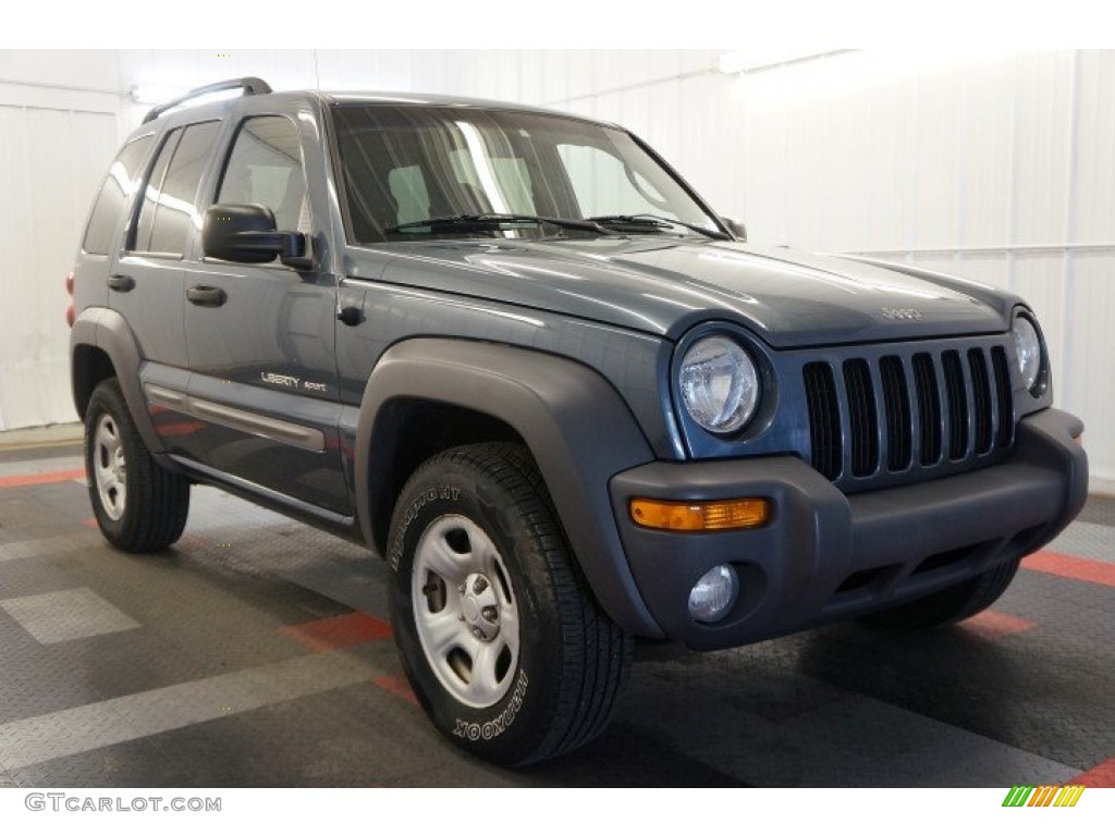 2002 Liberty Sport 4x4 - Steel Blue Pearlcoat / Dark Slate Gray photo #5