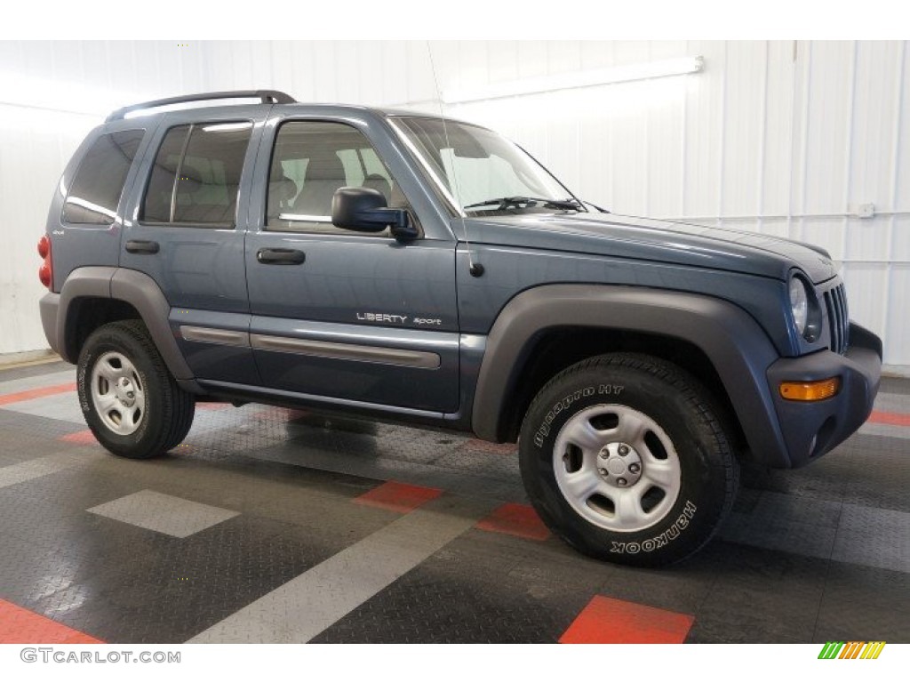 2002 Liberty Sport 4x4 - Steel Blue Pearlcoat / Dark Slate Gray photo #6