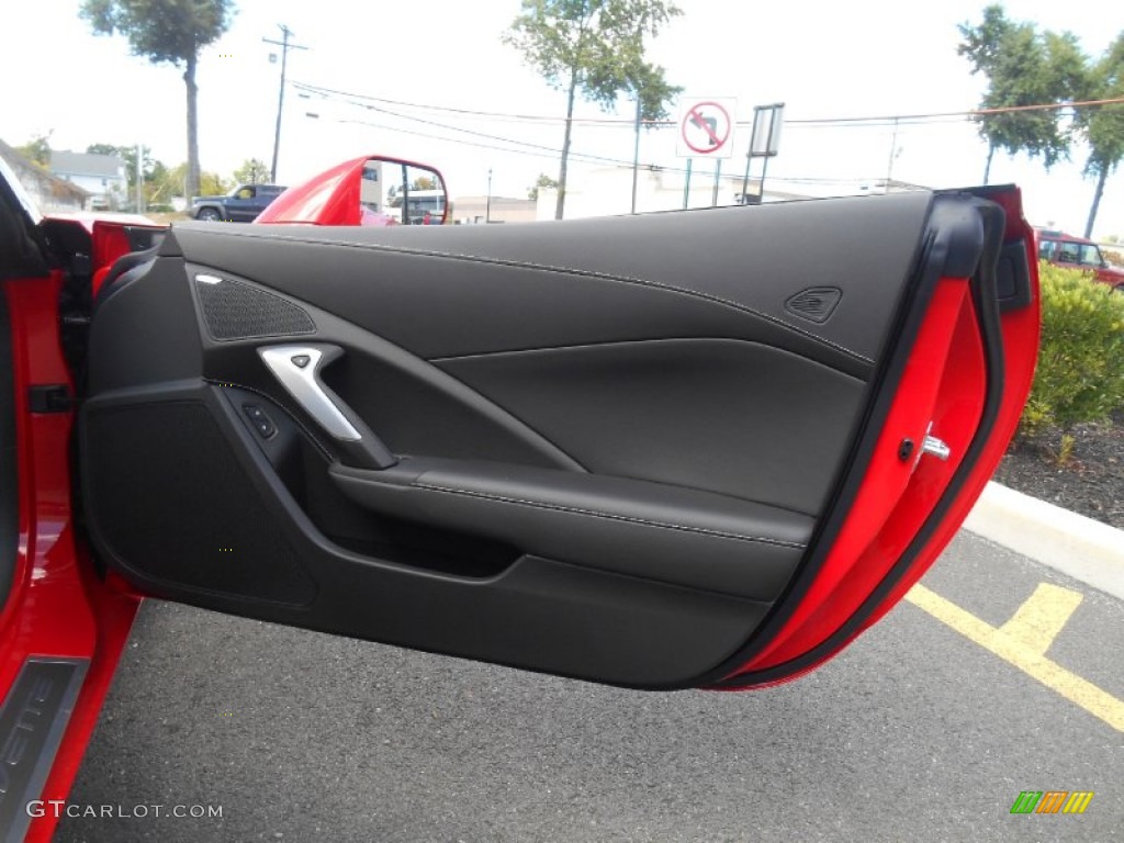 2014 Chevrolet Corvette Stingray Coupe Jet Black Door Panel Photo #97389741