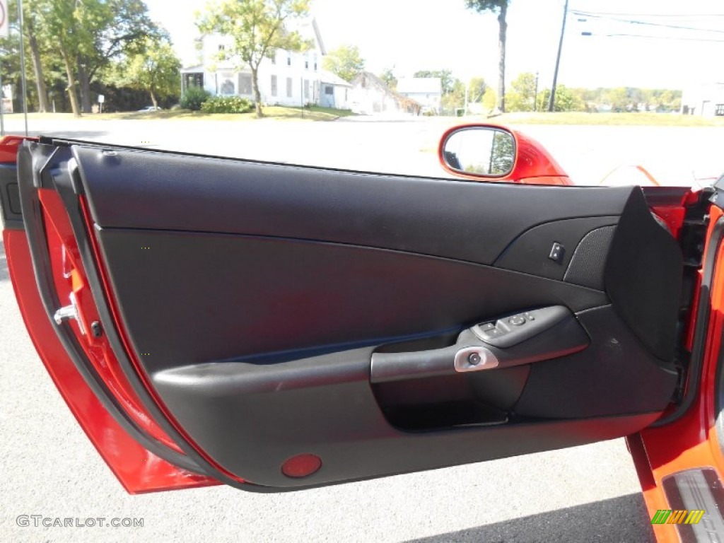 2009 Chevrolet Corvette Convertible Ebony Door Panel Photo #97389912