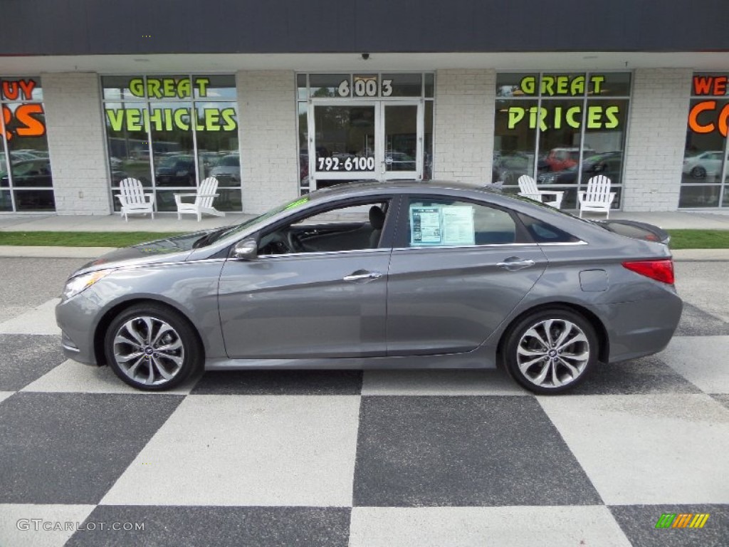 2014 Sonata SE 2.0T - Harbor Gray Metallic / Gray photo #1