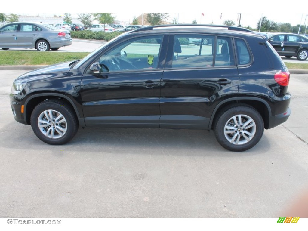Deep Black Pearl 2015 Volkswagen Tiguan S Exterior Photo #97391427