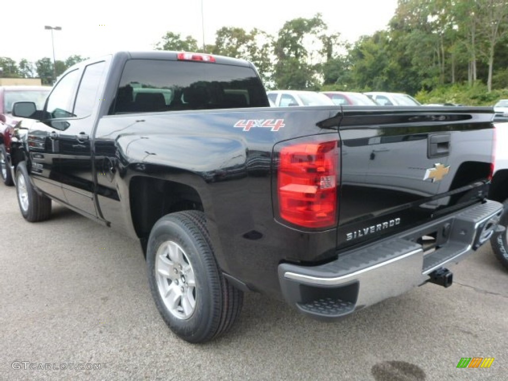 2015 Silverado 1500 LT Double Cab 4x4 - Black / Jet Black photo #3