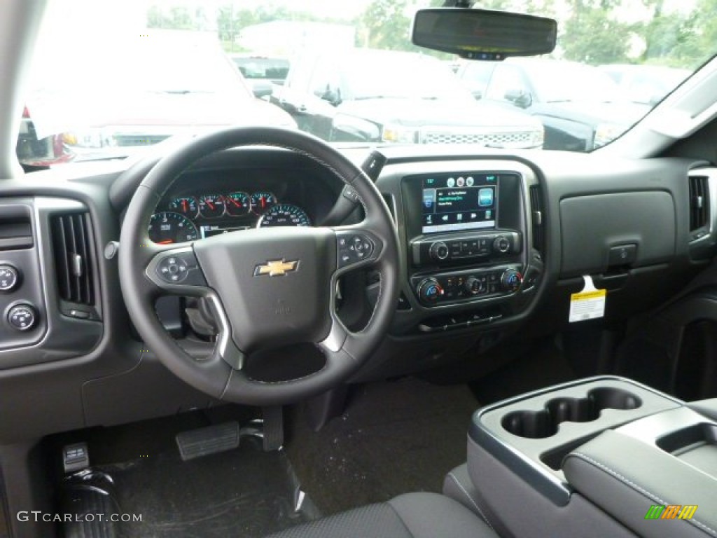 2015 Silverado 1500 LT Double Cab 4x4 - Black / Jet Black photo #12
