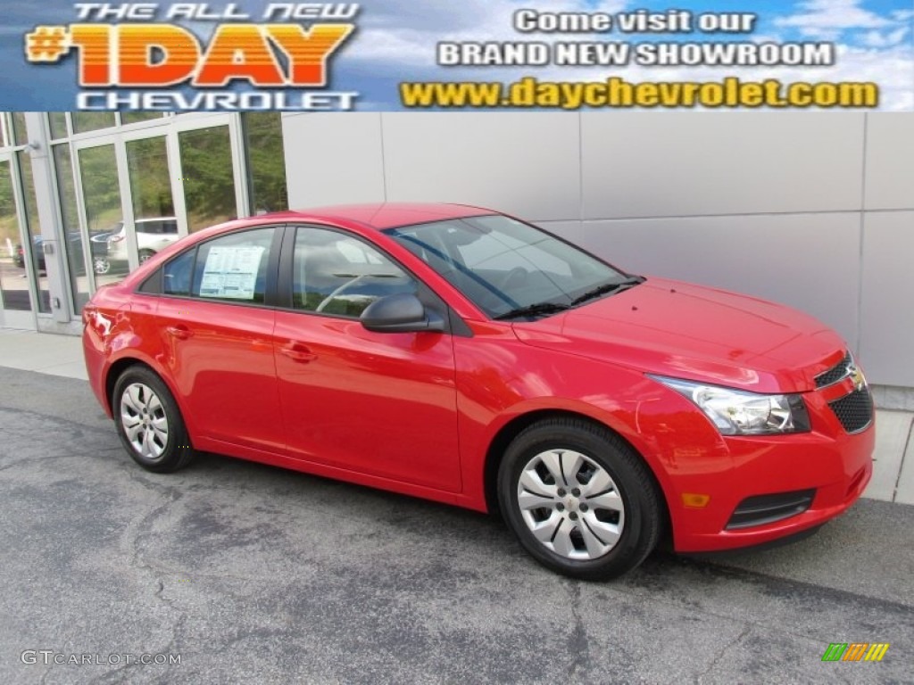 2014 Cruze LS - Red Hot / Jet Black/Medium Titanium photo #1