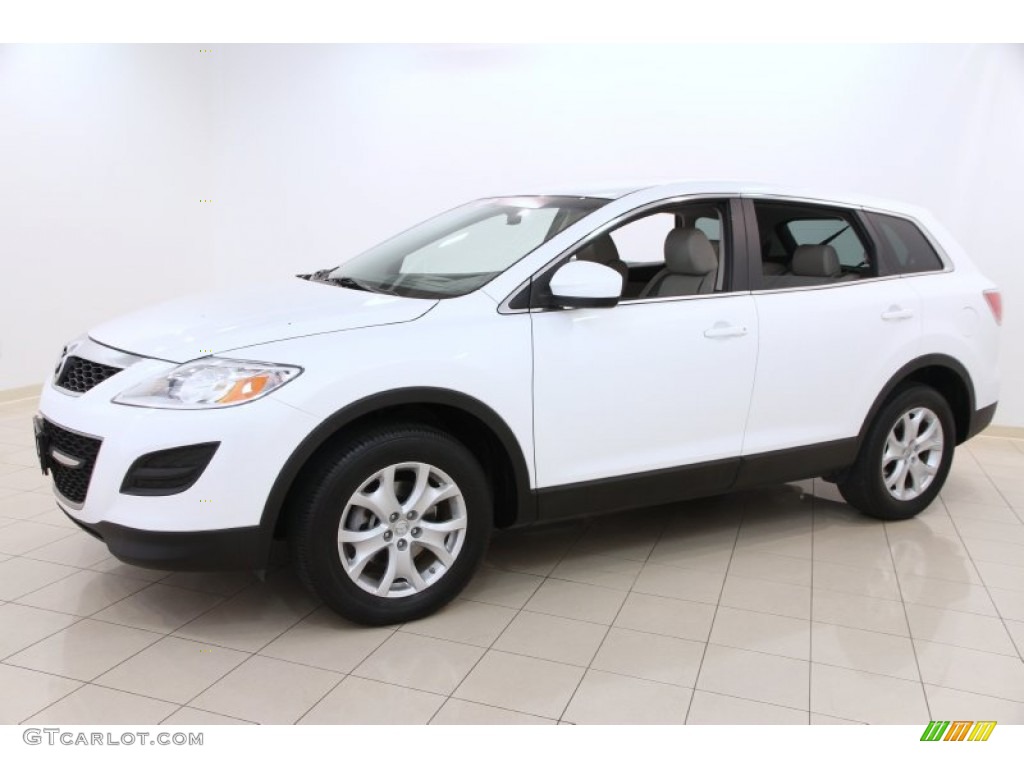 2011 CX-9 Touring AWD - Crystal White Pearl Mica / Sand photo #3
