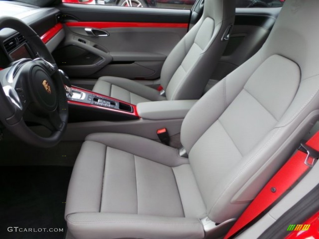 Black/Platinum Grey Interior 2014 Porsche 911 Turbo Coupe Photo #97394046
