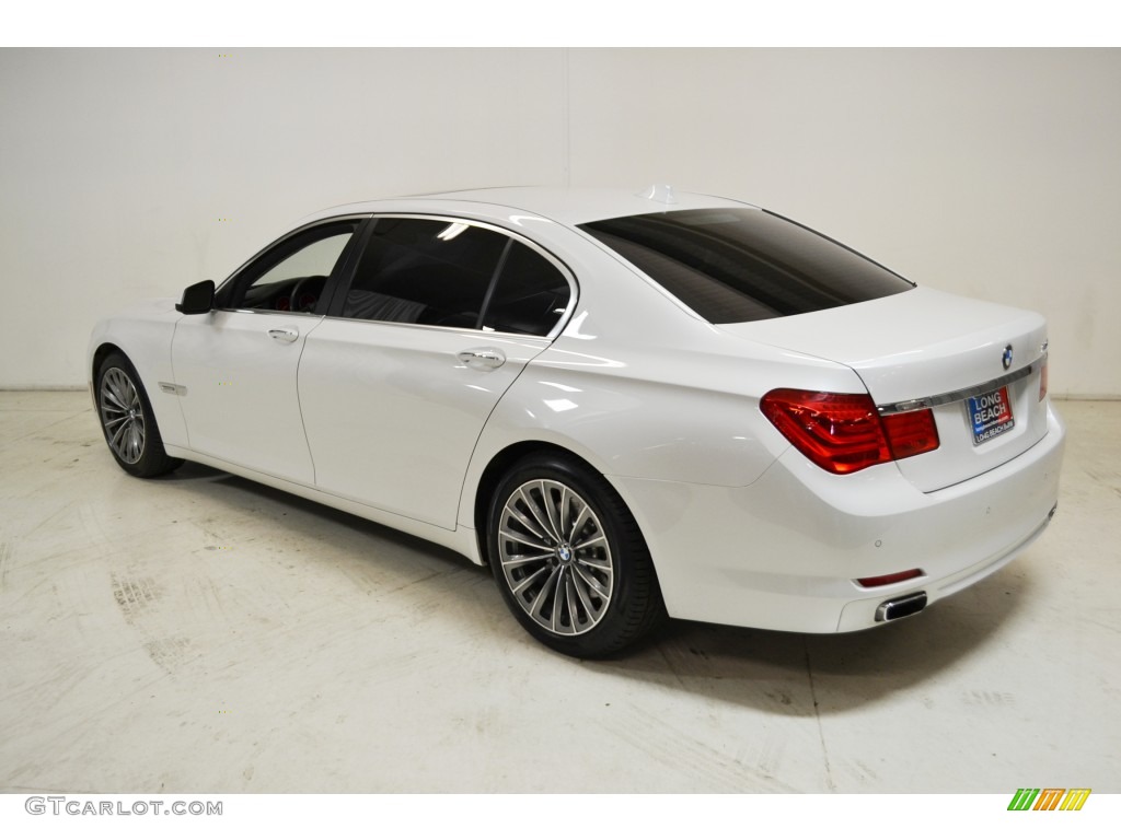 2012 7 Series 740Li Sedan - Mineral White Metallic / Oyster/Black photo #6