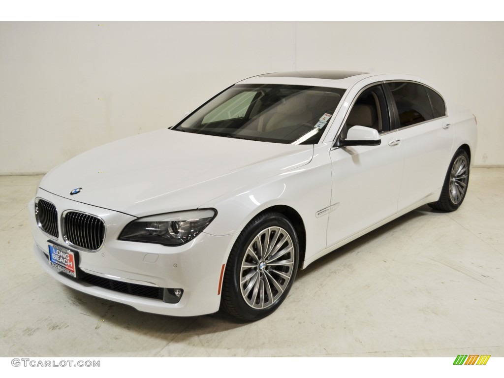 2012 7 Series 740Li Sedan - Mineral White Metallic / Oyster/Black photo #9