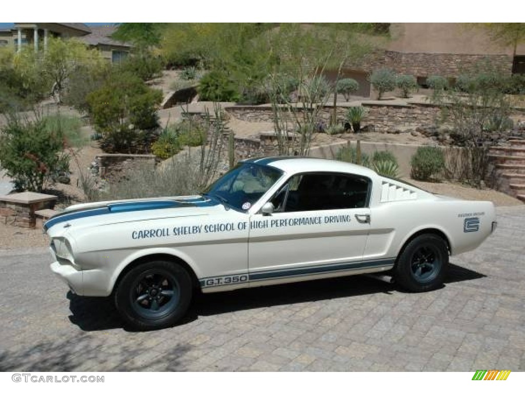 1965 Mustang Shelby GT350 Recreation - Wimbledon White/Blue Stripes / Black photo #2