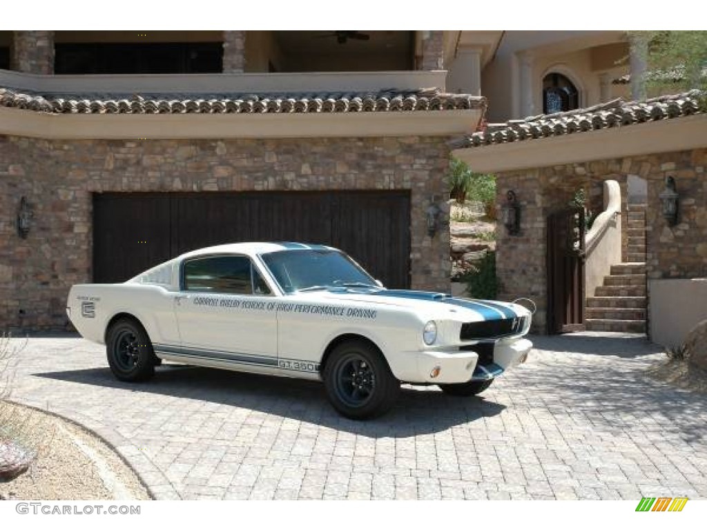 1965 Mustang Shelby GT350 Recreation - Wimbledon White/Blue Stripes / Black photo #5