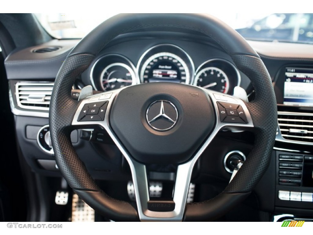 2014 Mercedes-Benz CLS 63 AMG Black Steering Wheel Photo #97398066