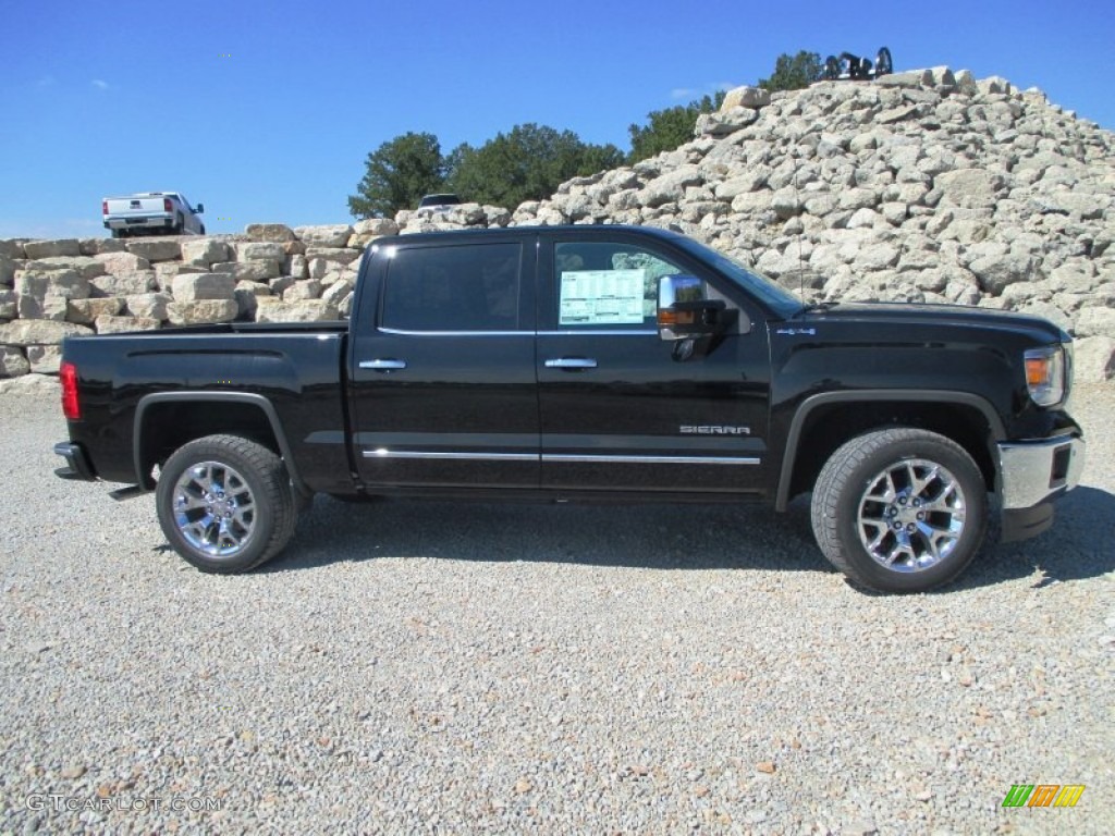Onyx Black 2015 GMC Sierra 1500 SLT Crew Cab 4x4 Exterior Photo #97401656