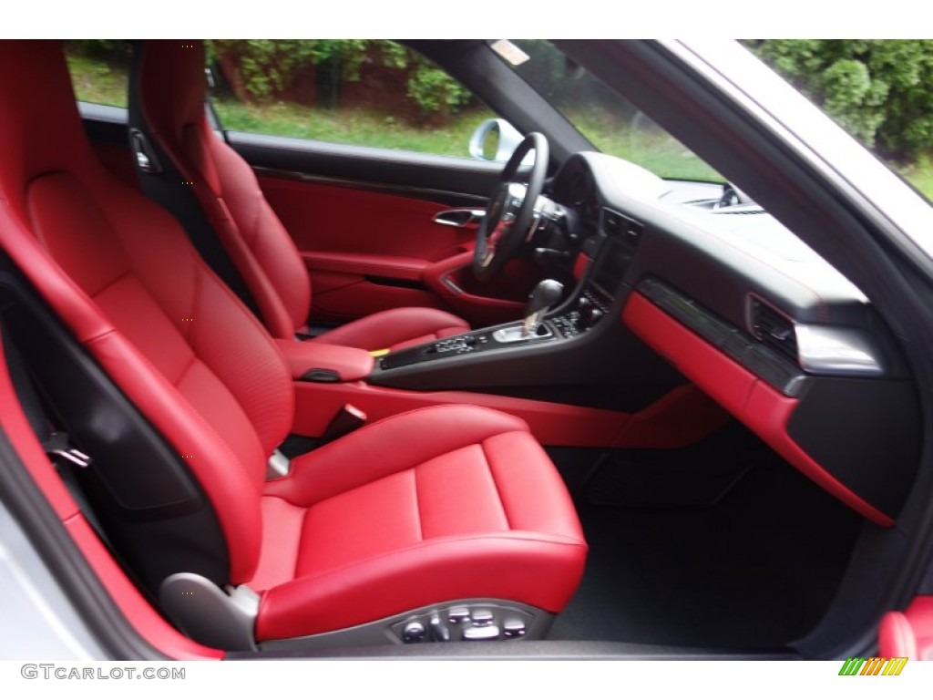 Black/Garnet Red Interior 2015 Porsche 911 Turbo S Coupe Photo #97407971