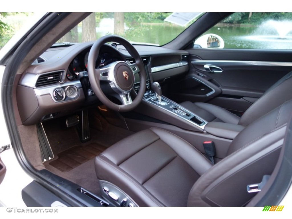 Espresso Natural Leather Interior 2012 Porsche 911 Carrera S Coupe Photo #97408400